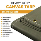 Olive Drab Canvas Tarp 5' x 7'