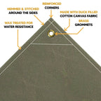 Olive Drab Canvas Tarp 8' x 10'