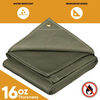 Fire Retardant Canvas Tarp 10' x 10'