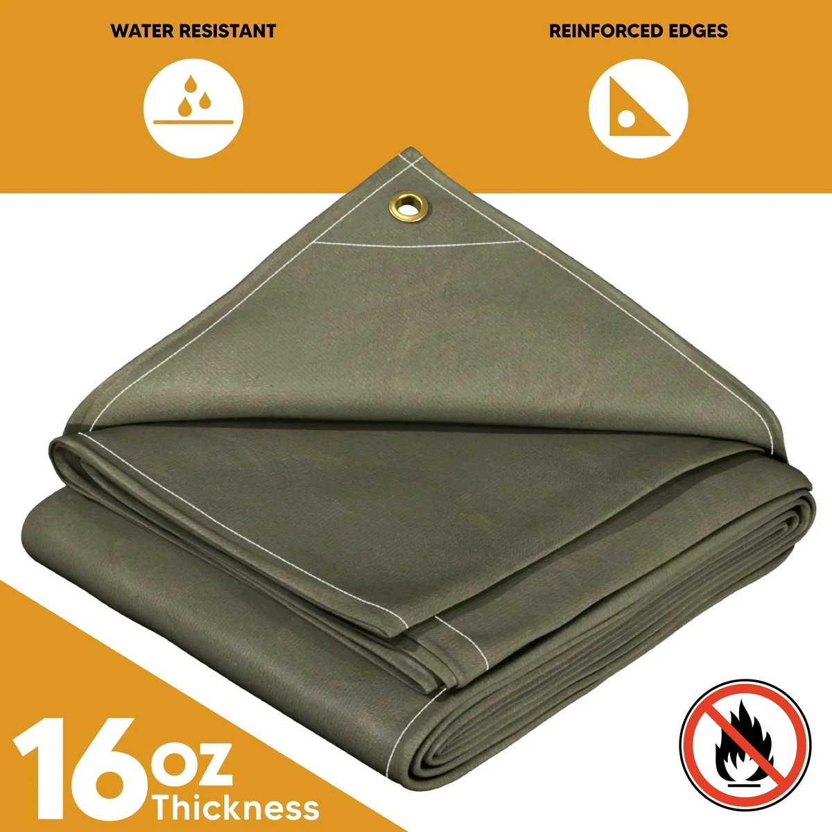 Fire Retardant Canvas Tarp 10' x 10'