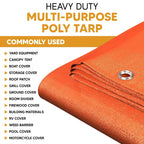 Orange Poly Tarp 10' x 10'