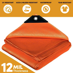 Orange Poly Tarp 16' x 20'