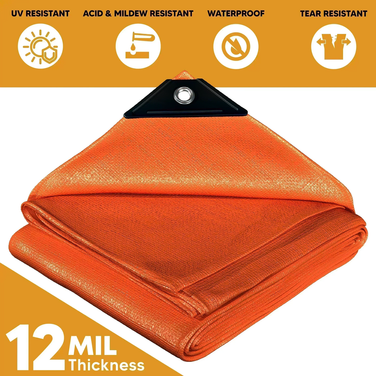 Orange Poly Tarp 20' x 40'