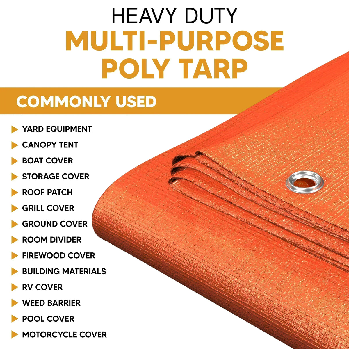 Orange Poly Tarp 6' x 10'