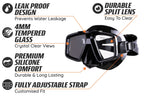 Adult Split Lens Snorkel Set - Black