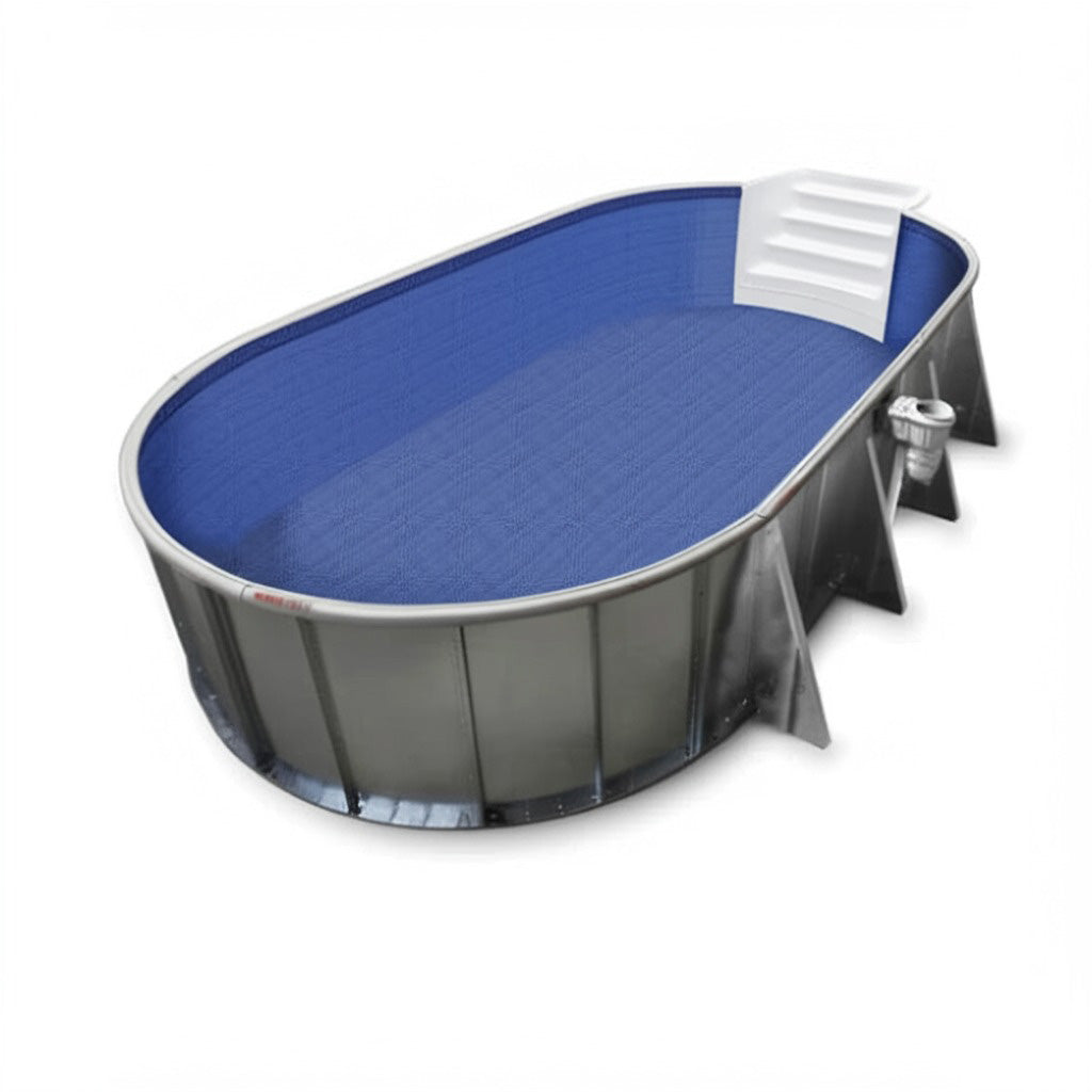 19' x 41' x 52" Oval Steel Semi Inground Pool Kit - Discount Package