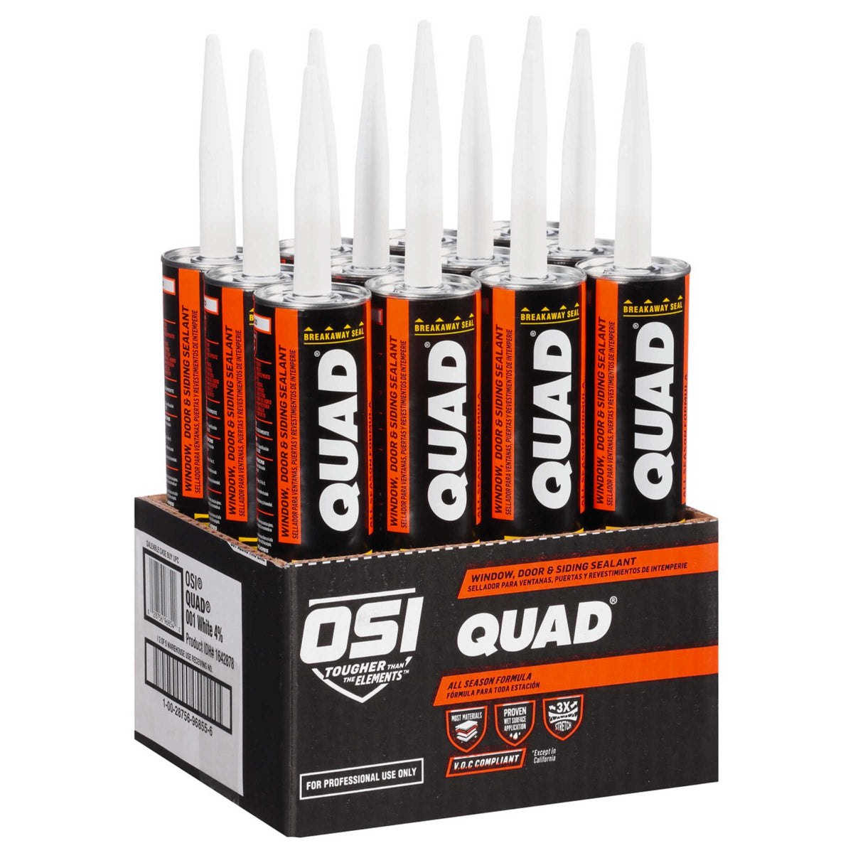 OSI QUAD 001 Paintable Solvent CaulkFREE CAULK GUN $25Value | IDH# 1638674 | White