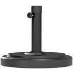 22kg Round HDPE Garden Umbrella Base for 38mm or 48mm Outdoor Umbrella Poles, Black