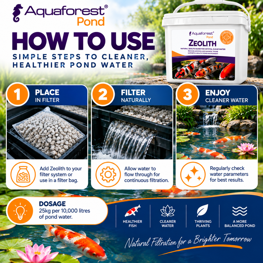 Aquaforest Zeolith 17L – Ammonia Removing Pond Filter Media