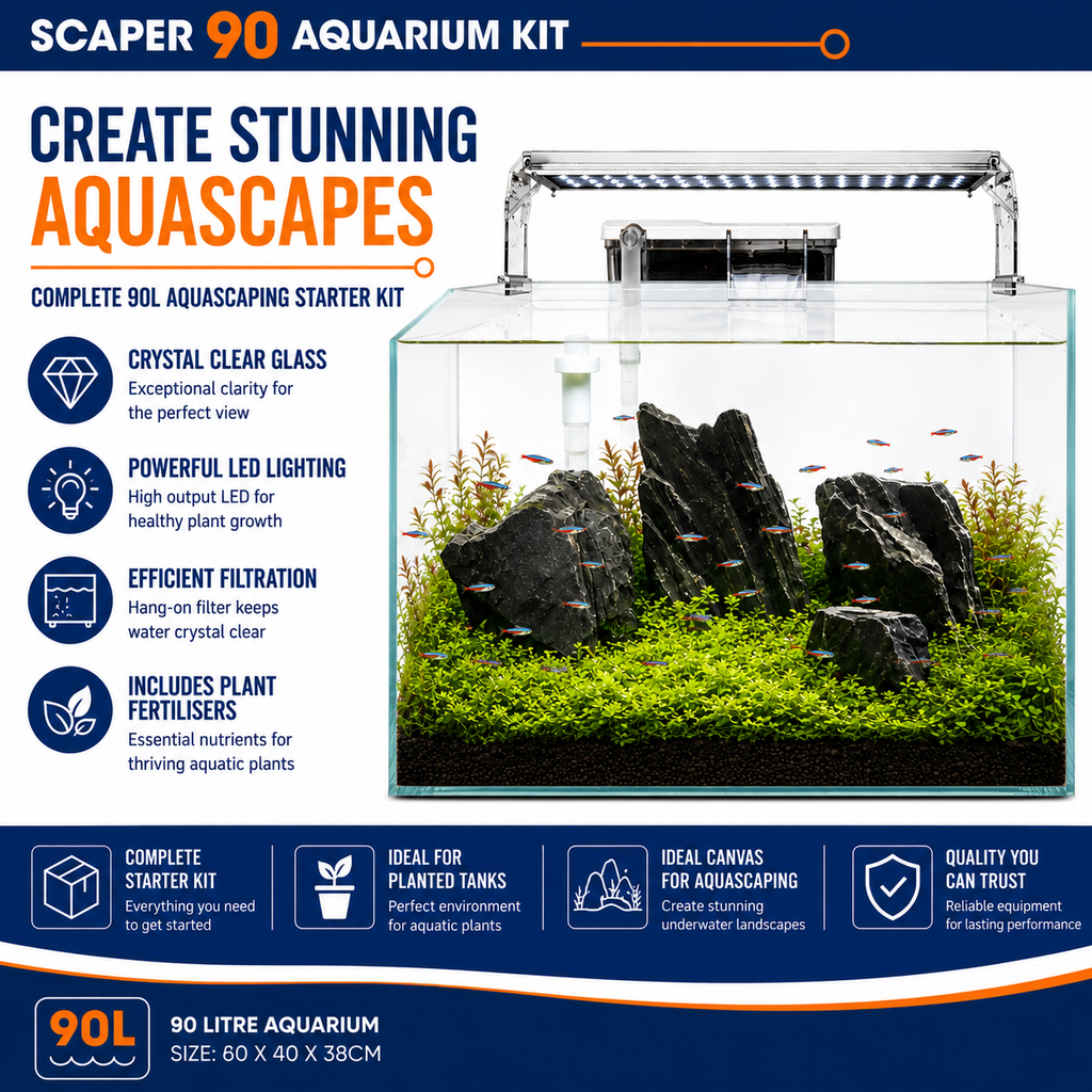 Superfish Scaper 90L Crystal Clear Aquascape Aquarium