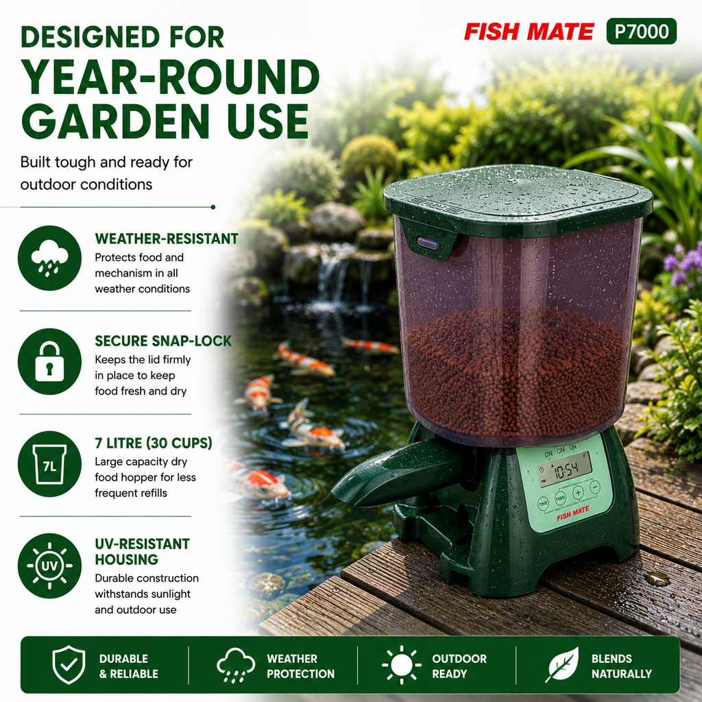 Fish Mate P7000 Automatic Koi Pond Fish Feeder