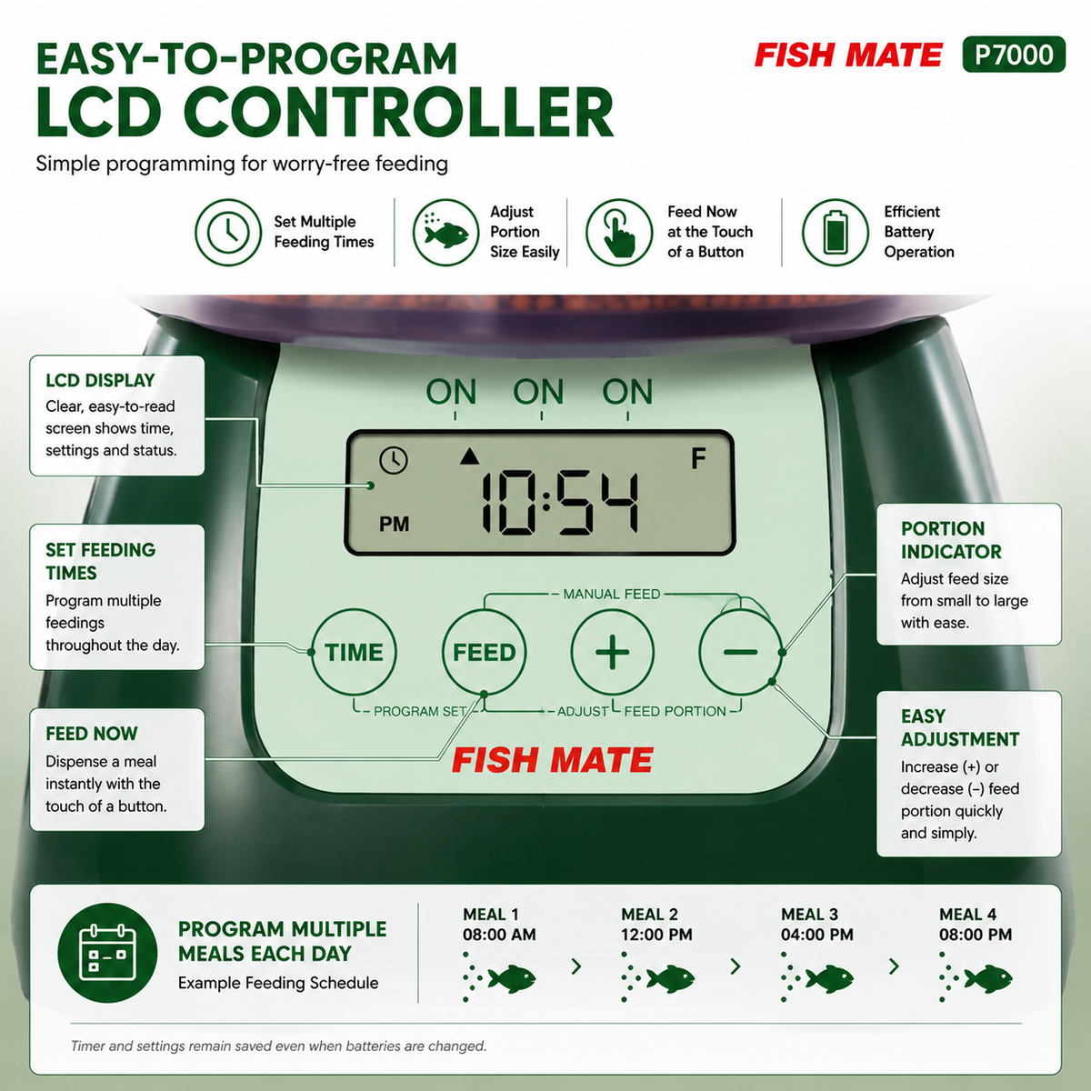 Fish Mate P7000 Automatic Koi Pond Fish Feeder