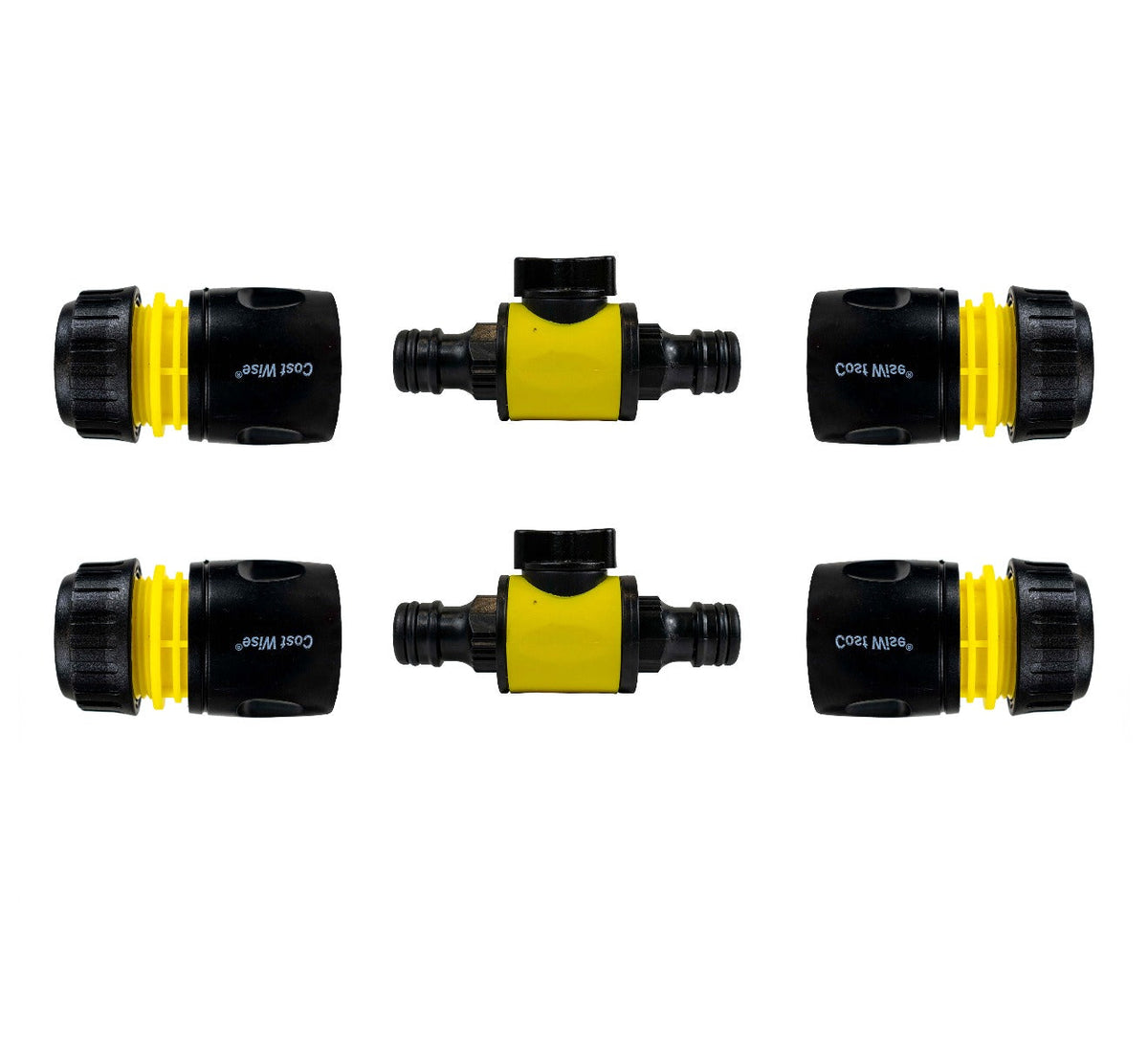 Cost Wise Snap On Male-Male In Line Valve Kit Yellow/Black