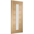 Palermo Original 1 Light Unfinished Oak Internal Fire Door with Clear Glass - 1981 x 838 x 44mm