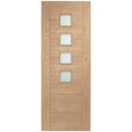 Palermo Original Unfinished Oak Internal Door with Obscure Glass