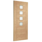 Palermo Original Unfinished Oak Internal Door with Obscure Glass