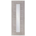 White Grey Palermo Internal Laminate Clear Glass Door