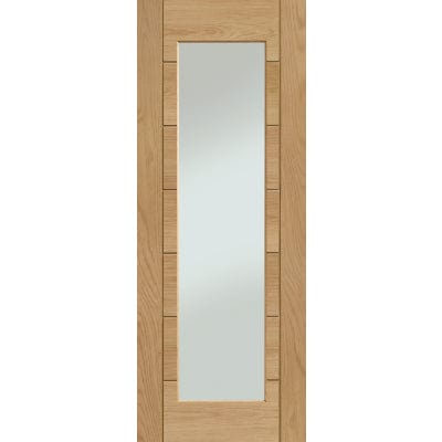 Palermo Essentials 1 Light (Clear Glass) Internal Oak Door