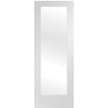 Pattern 10 Internal White Primed Fire Door with Clear Glass