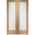 Pattern 10 Internal Oak Rebated Door Pair with Obscure Glass