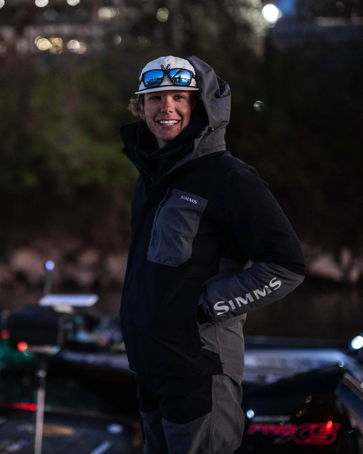 Simms Men's Challenger Rain Jacket-Jet Black