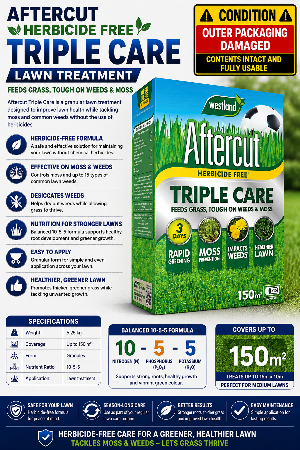 Westland Aftercut Triple Care 150m squ 5.25kg