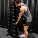 1-10kg Premium Black Hex Dumbbell Set (10 Pair)