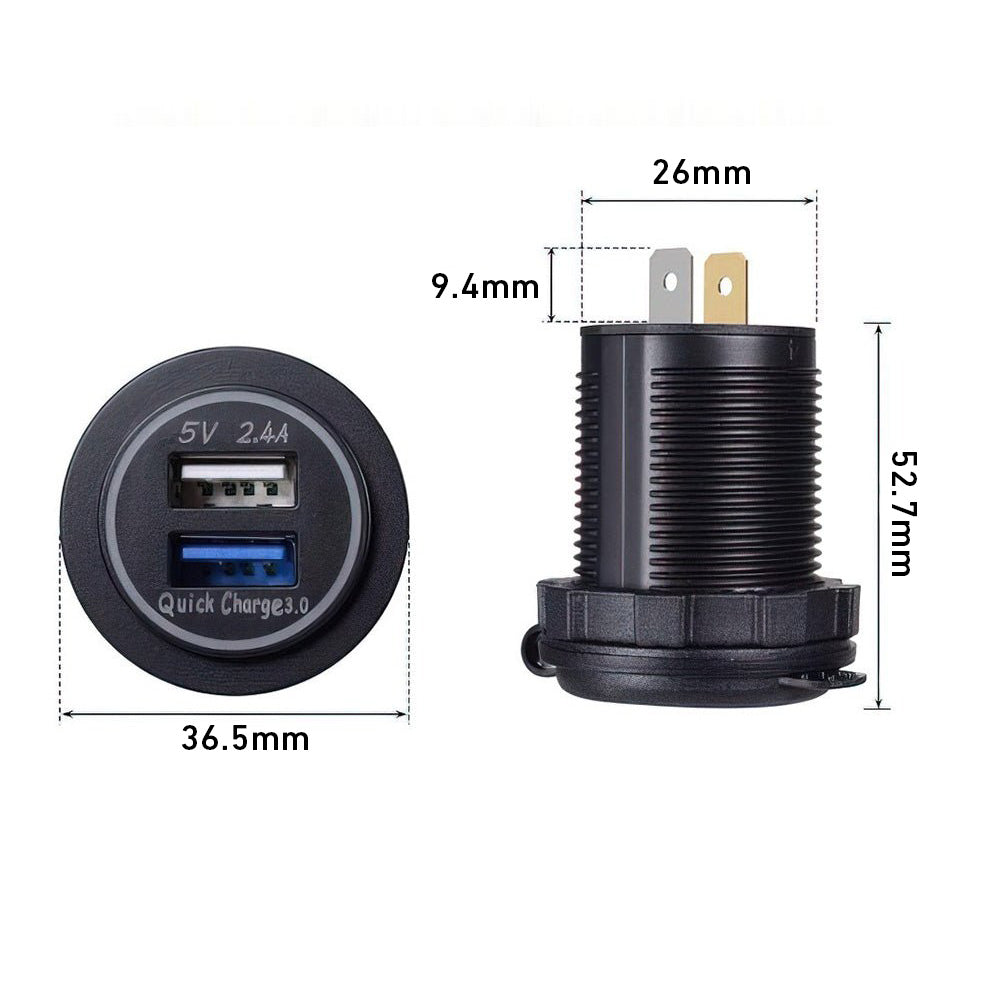 Dual USB Accessory Socket - 2.4A