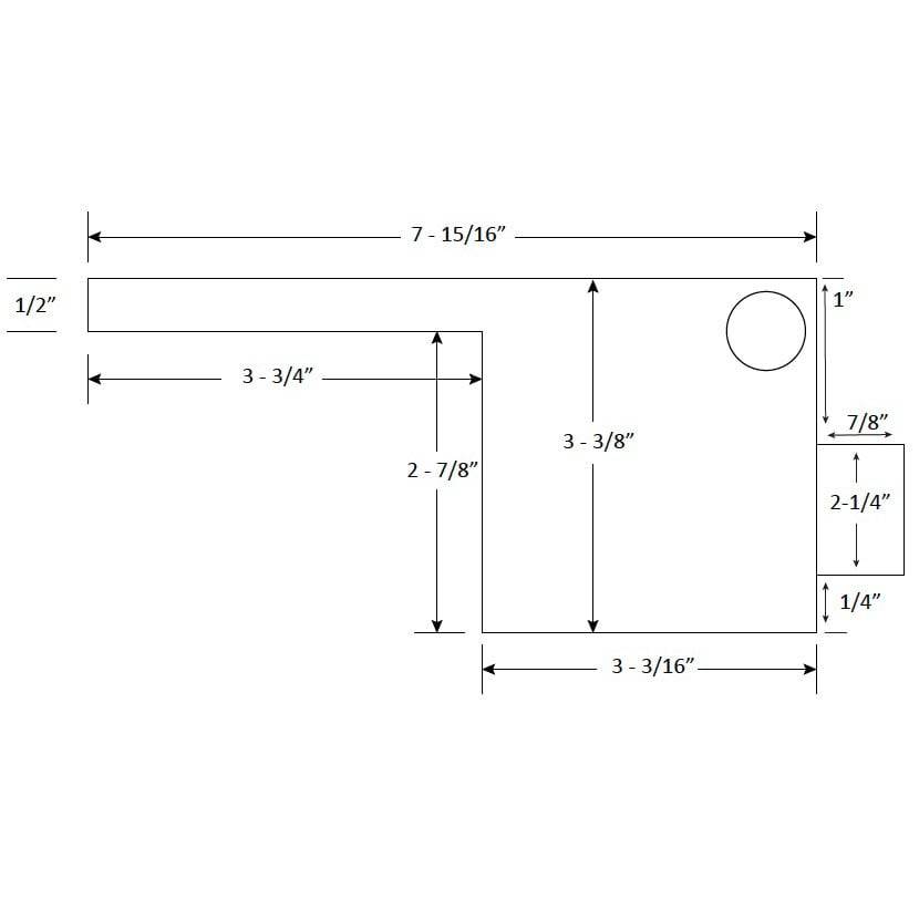 Proeco Products 24" Acrylic Weir - Without Light Strip