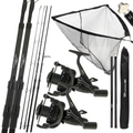 NGT 10ft Profiler Rods x2 & CR60 Reels x2 + Profiler Net & Handle