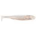Northland Eye-Candy Paddle Shad translucent fishing lure with detailed ribs and a paddle tail designed for realistic movement and effective fishing tackle use.