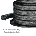 Pure Graphite Packing – Braided High Temperature Gland Packing (3mm–25mm, 8m Coil)