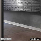 Premium Flexible PVC Skirting Board 100x25mm 810-L100