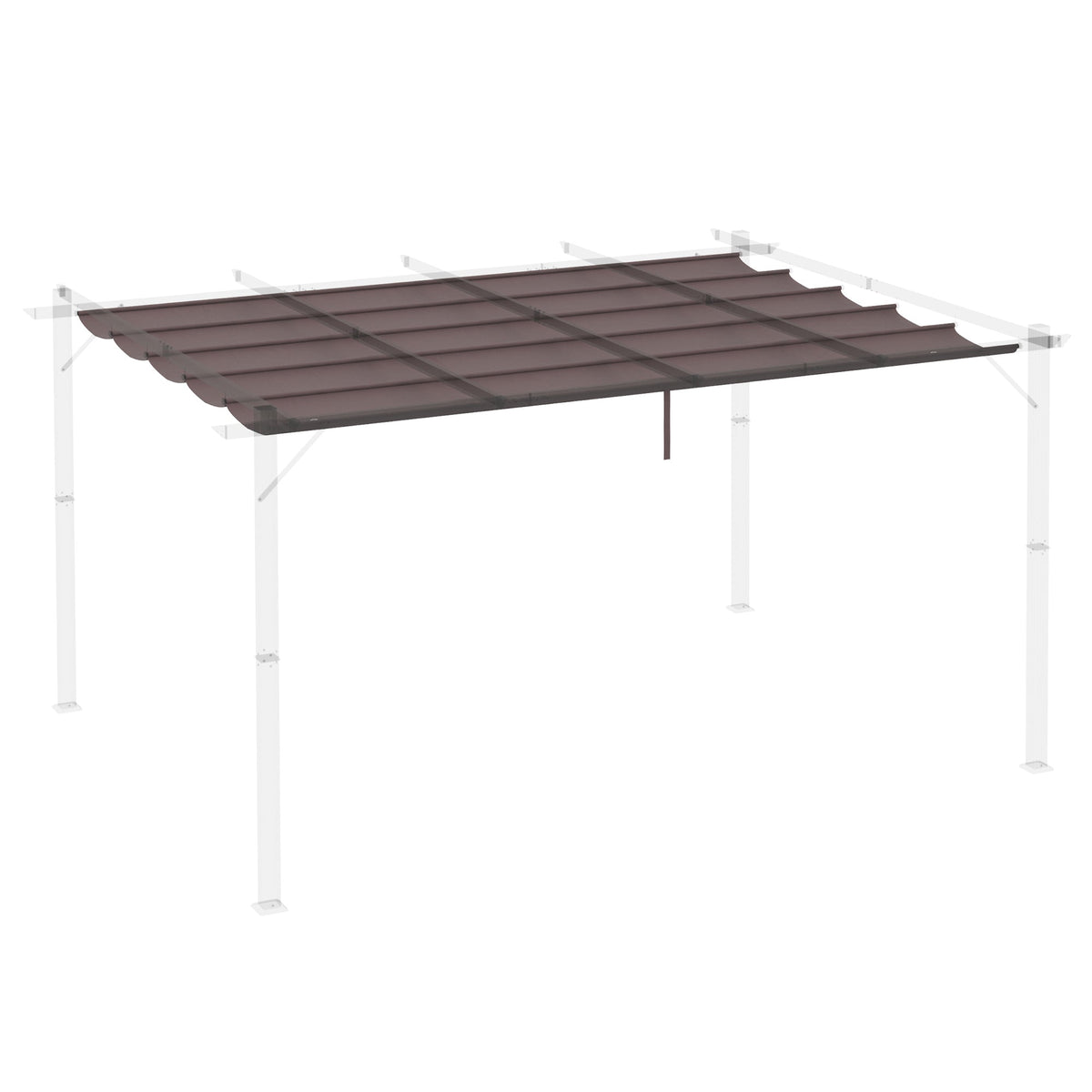 Retractable Replacement Pergola Canopy for 10' x 13' Pergola, Coffee