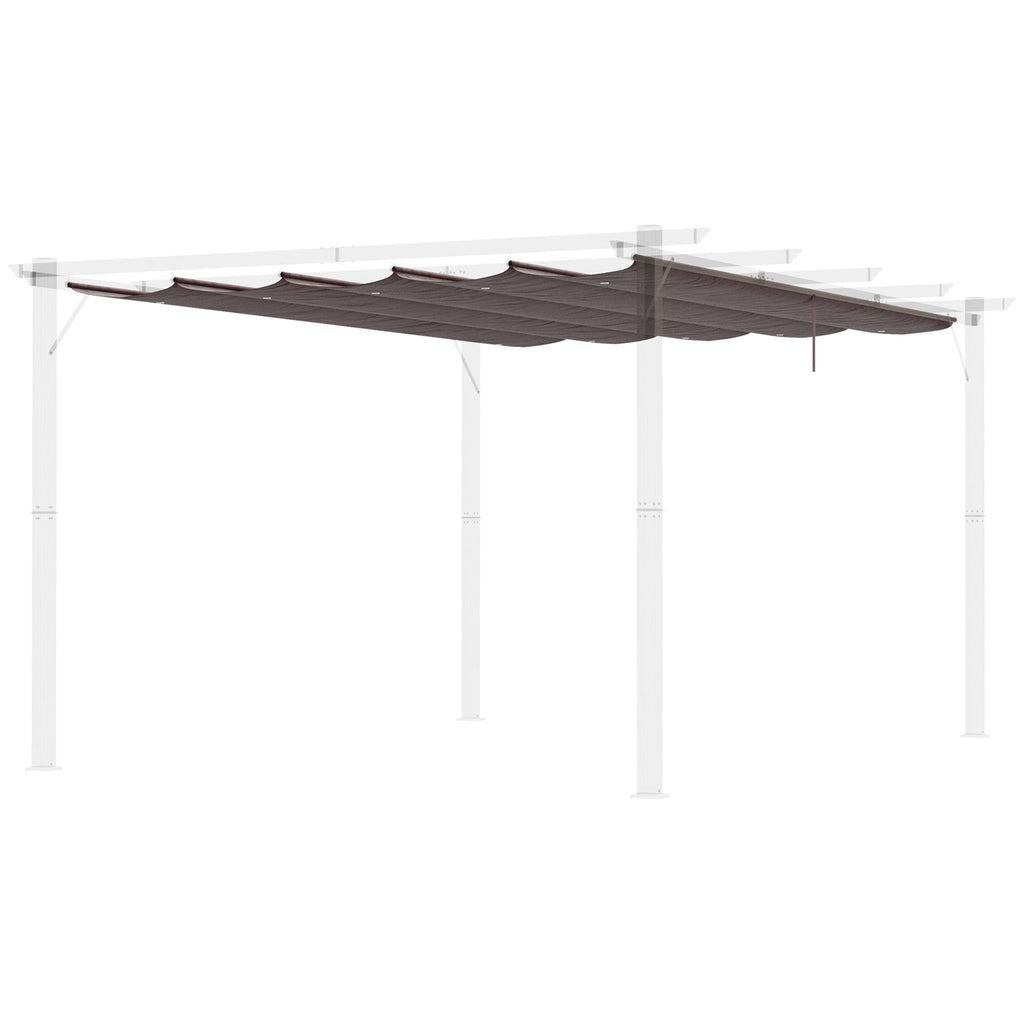 Retractable Replacement Pergola Canopy for 10' x 13' Pergola, Coffee