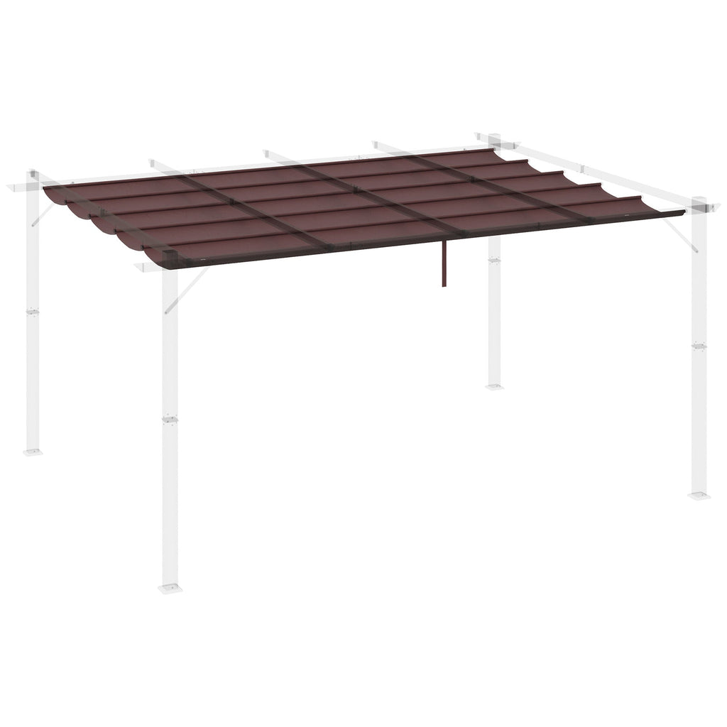 Retractable Replacement Pergola Canopy for 10' x 13' Pergola, Coffee