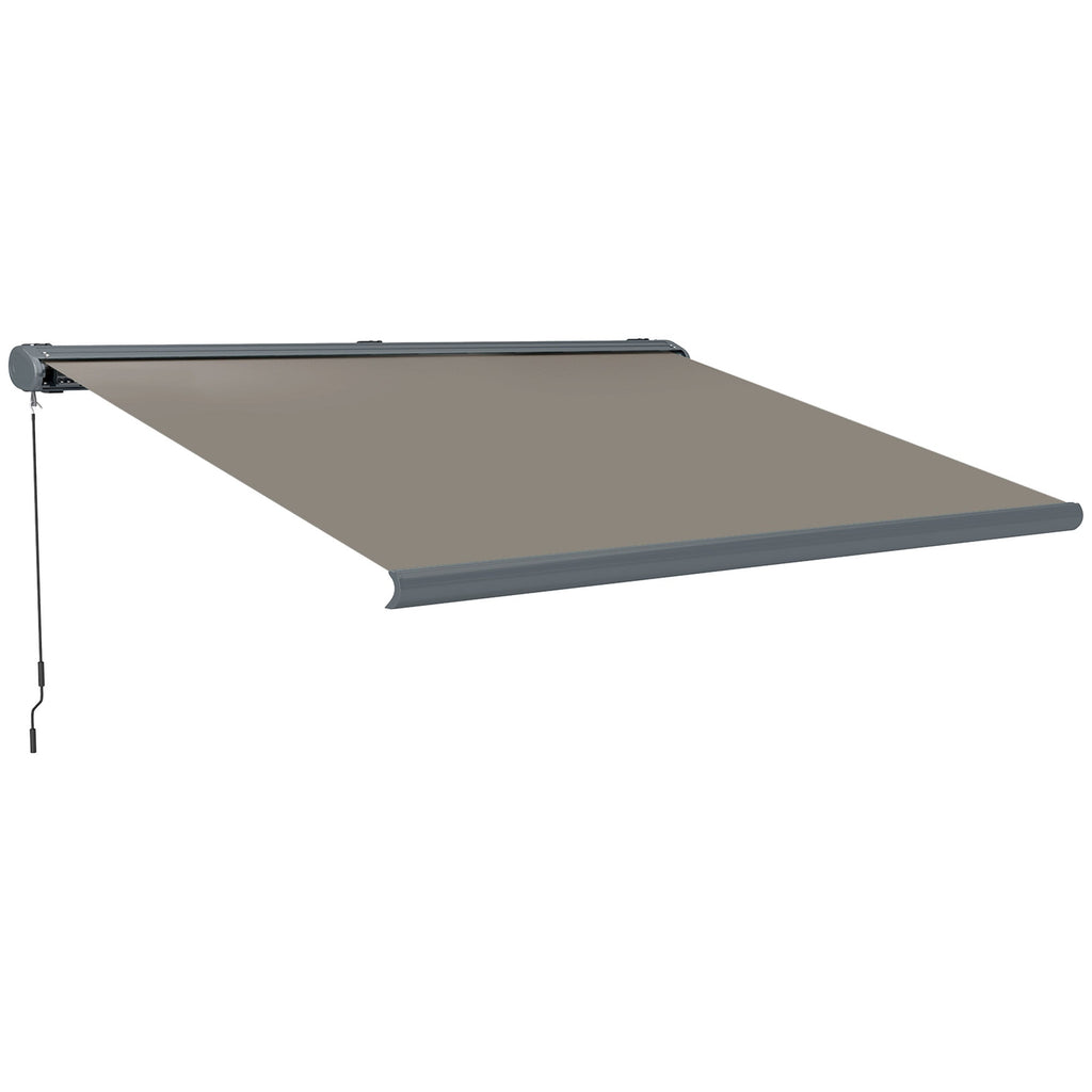 4 x 3m Full Cassette Electric Awning with Remote Controller, UPF50+, Light Grey