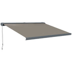 4 x 3m Full Cassette Electric Awning with Remote Controller, UPF50+, Light Grey