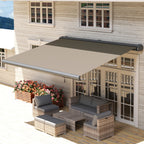 4 x 3m Full Cassette Electric Awning with Remote Controller, UPF50+, Light Grey