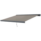 4 x 3m Full Cassette Electric Awning with Remote Controller, UPF50+, Light Grey