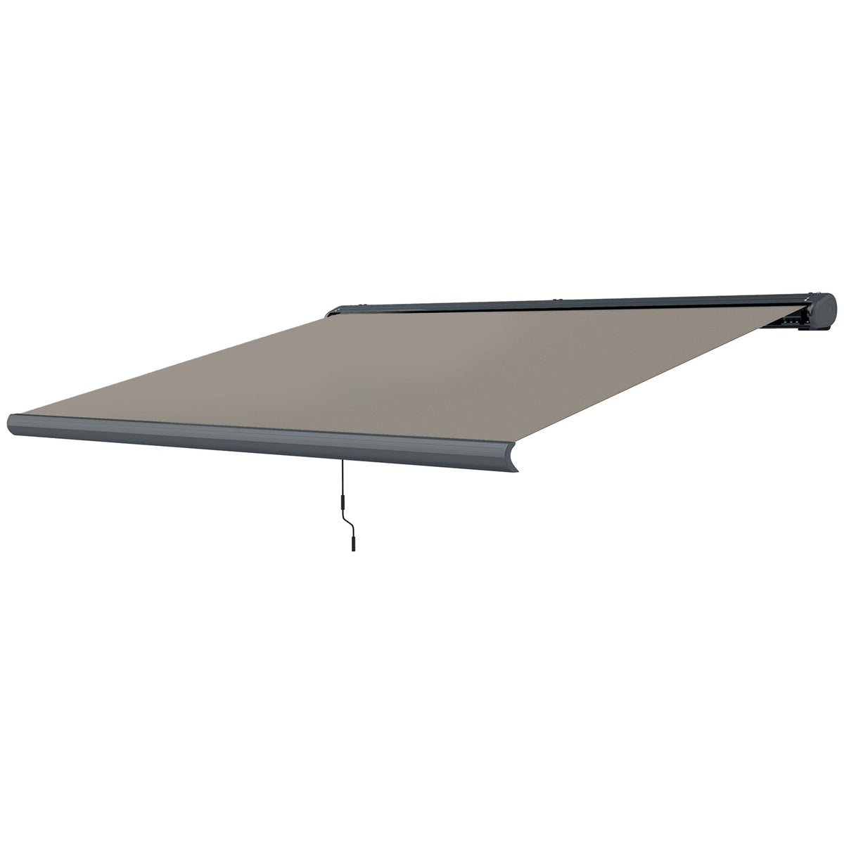 4 x 3m Full Cassette Electric Awning with Remote Controller, UPF50+, Light Grey
