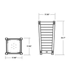 Nautical Tapered Square Planter Box