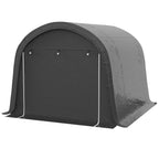 10' x 10' Heavy Duty Garden Storage Tent with Galvanized Frame, Grey