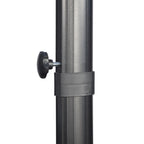 2.7 x 2.7 m Square Overhanging Parasol with Tilt,  Aluminium Frame & 360° Rotation, Grey