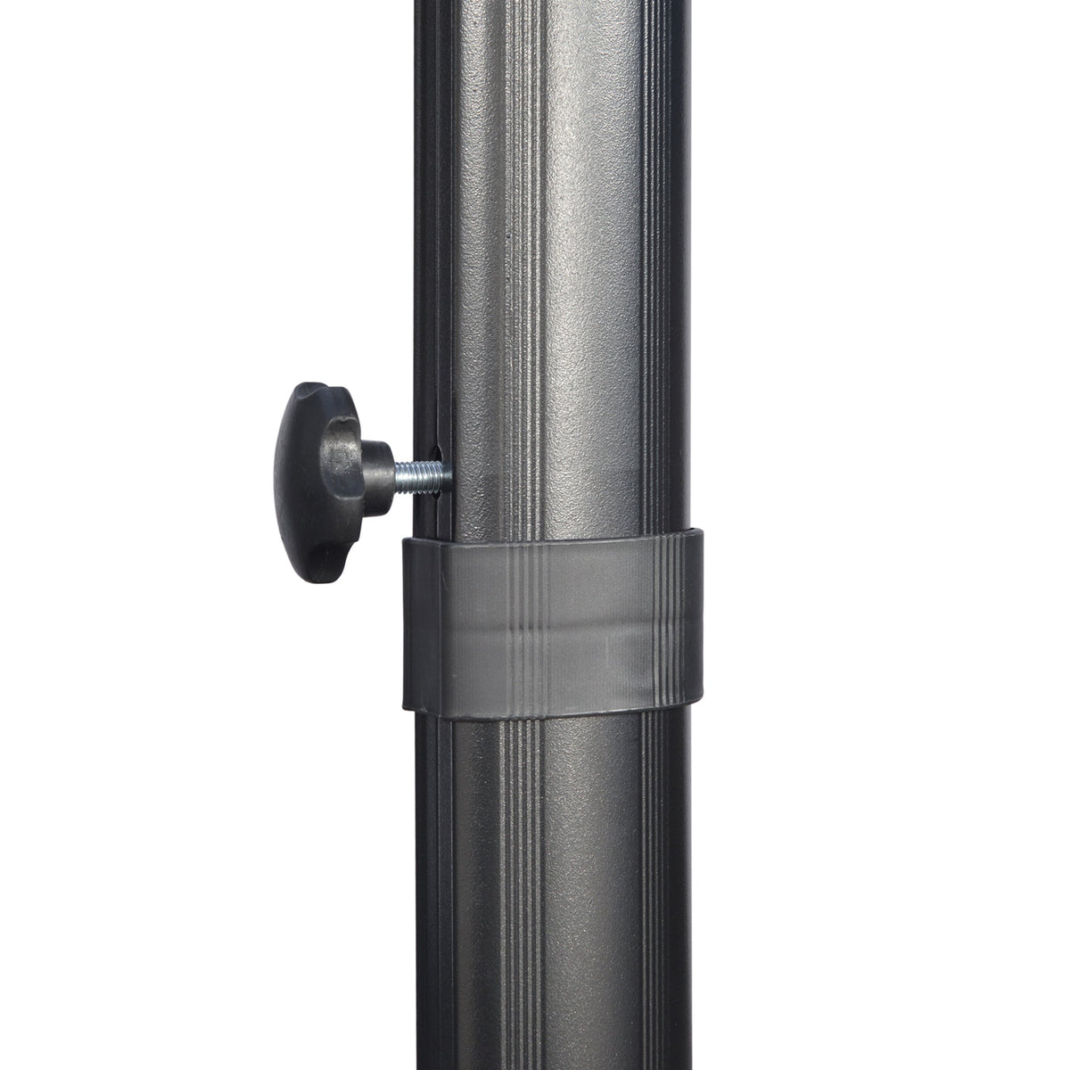 2.7 x 2.7 m Square Overhanging Parasol with Tilt,  Aluminium Frame & 360° Rotation, Grey