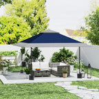 13' x 13' Pop Up Canopy Tent, UPF50+ Sun Protection, Height Adjustable with Sand Bags, Navy