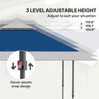 13' x 13' Pop Up Canopy Tent, UPF50+ Sun Protection, Height Adjustable with Sand Bags, Navy