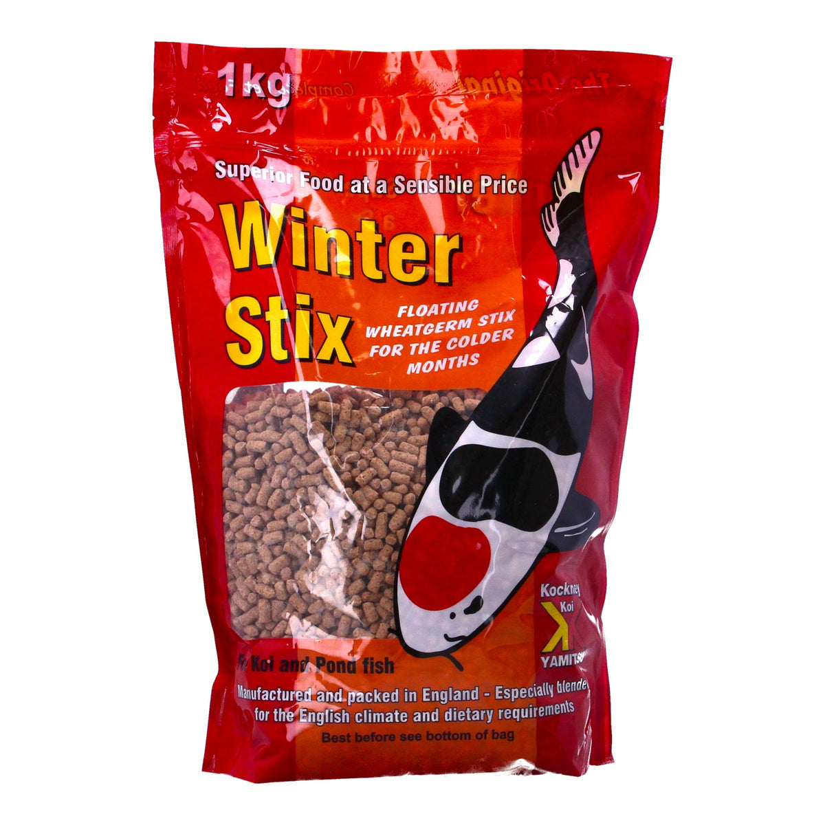 Kockney Koi Winter Stix 1kg: Low-Protein Fish Food