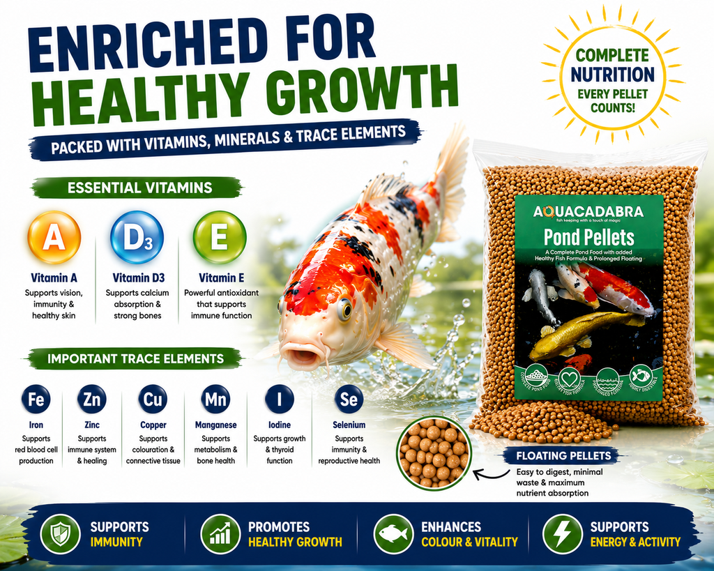 Aquacadabra Fun in the Sun Pond Feeding Bundle – Premium Pellets & Floating Feeding Ring