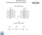 R801/R802 - M3 DUAL ADJUSTABLE LIFT OFF CONCEALED BALL BEARING HINGE